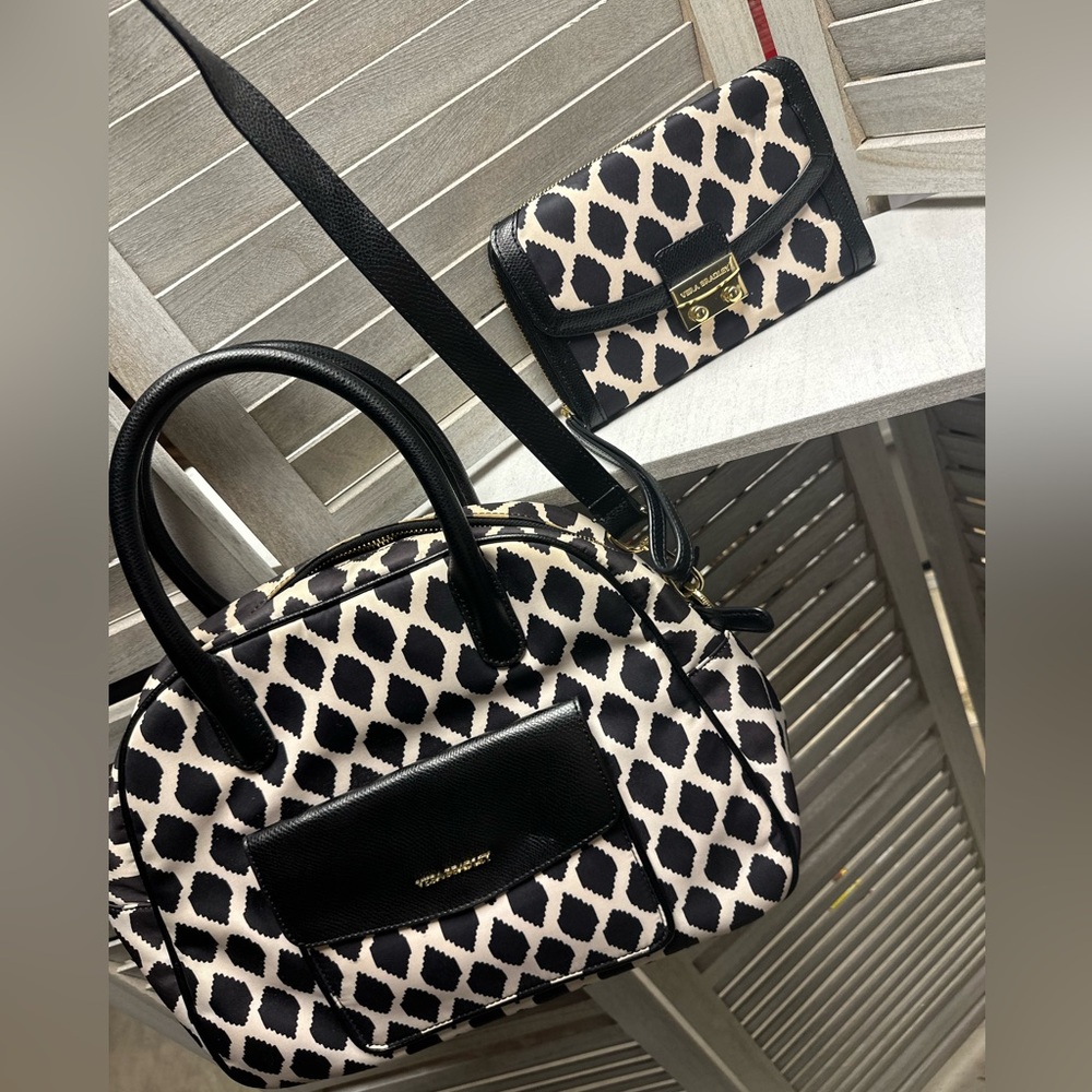 Vintage Vera Bradley Modern Roomy Bag & Wallet Set